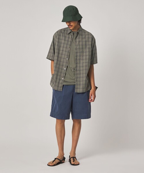 Steven Alan(スティーブンアラン)の「<Steven Alan> スラブ チェック レギュラーカラー ショートスリーブ シャツ(シャツ/ブラウス・メンズ・ダークグレー/オリーブ・XL/L/M/S)」の7枚目の写真