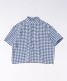 a.p.o.v.（エーピーオービー）の「a.p.o.v. クロップド丈オーバーサイズコットンガーゼチェックシャツ（シャツ/ブラウス）」
