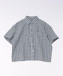 a.p.o.v.（エーピーオービー）の「a.p.o.v. クロップド丈オーバーサイズコットンガーゼチェックシャツ（シャツ/ブラウス）」