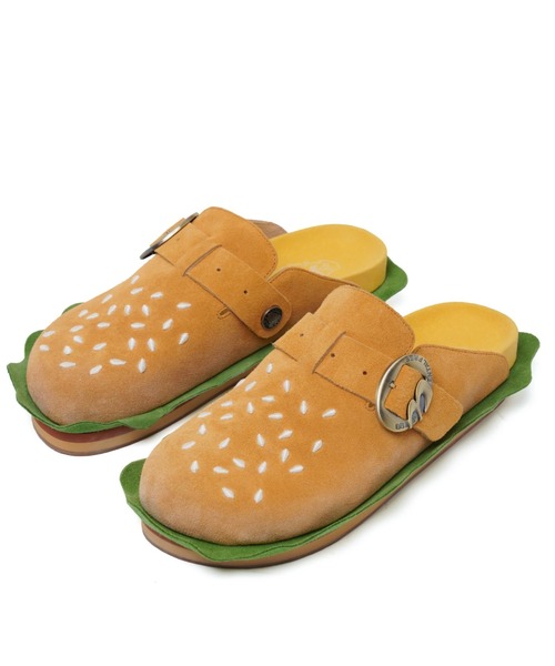 OLD ORDER(オールドオーダー)の「OLD ORDER/オールドオーダー/BBiMp×MENTAL Burger Slippers(スリッポン・レディース・キャメル・40/36/37/38)」の1枚目の写真