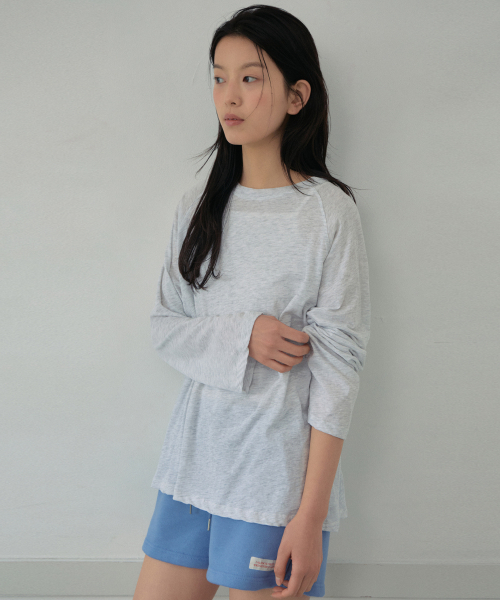 WEDNESDAYOASISFORWOMEN(ウェンズデー オアシス フォー ウーマン)の「イーズラグランロングスリーブTシャツ_3COLOR(W26TP17)(Tシャツ/カットソー・レディース・ブルー/ホワイト/チャコール・FREE)」の5枚目の写真