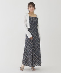archives | 【アシンメトリーデザインで差がつくワンピ】チェックシフォンドロストキャミワンピース(ワンピース)