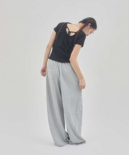 DISCOAT(ディスコート)の「【umm.】衿ギャザー半袖ドットプルオーバー(Tシャツ/カットソー・レディース・ブラック/ホワイト/オフホワイト/ミント・FREE)」の7枚目の写真