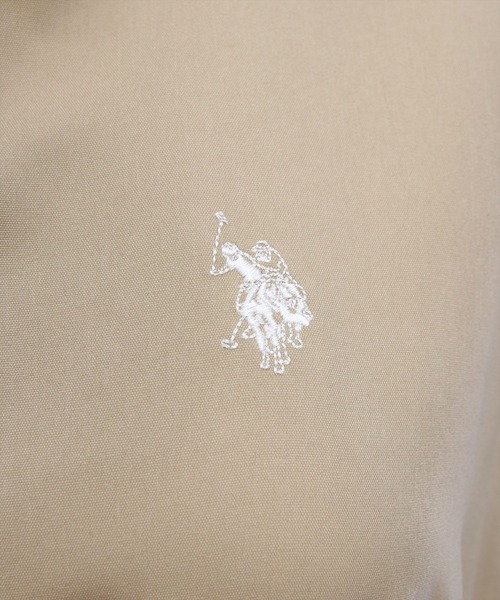 U.S. POLO ASSN.（ユーエスポロアッスン）の「【U.S. POLO ASSN.】clear 別注 ウエストベルトロングシャツワンピース（ワンピース・レディース・ベージュ/ネイビー・F）」の20枚目の写真