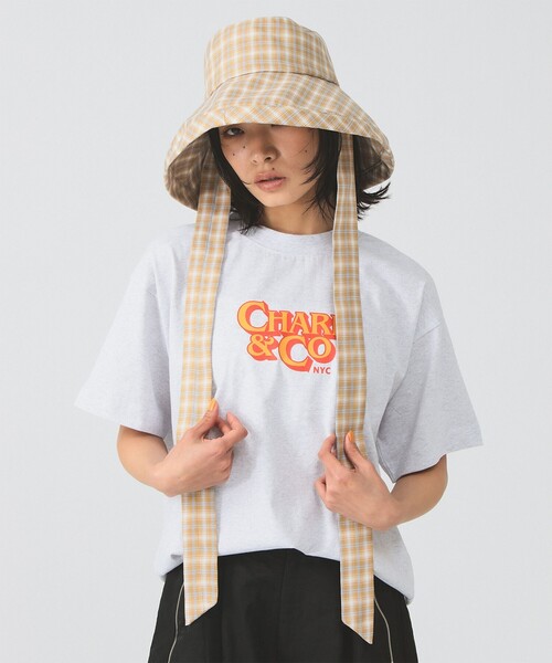 Ray BEAMS(レイビームス)の「チェック柄 つば広 ハット(ハット・レディース・ダークブラウン/サックスブルー・ONE SIZE)」の1枚目の写真