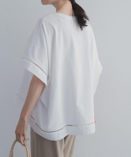 URBAN RESEARCH DOORS(アーバンリサーチドアーズ)の「ハシゴレースドッキングプルオーバー(Tシャツ/カットソー・レディース・ブラック/キャメル・FREE)」の8枚目の写真