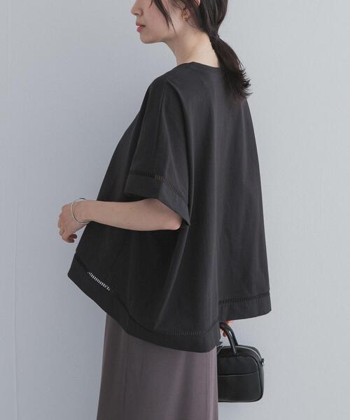 URBAN RESEARCH DOORS(アーバンリサーチドアーズ)の「ハシゴレースドッキングプルオーバー(Tシャツ/カットソー・レディース・ブラック/キャメル・FREE)」の17枚目の写真