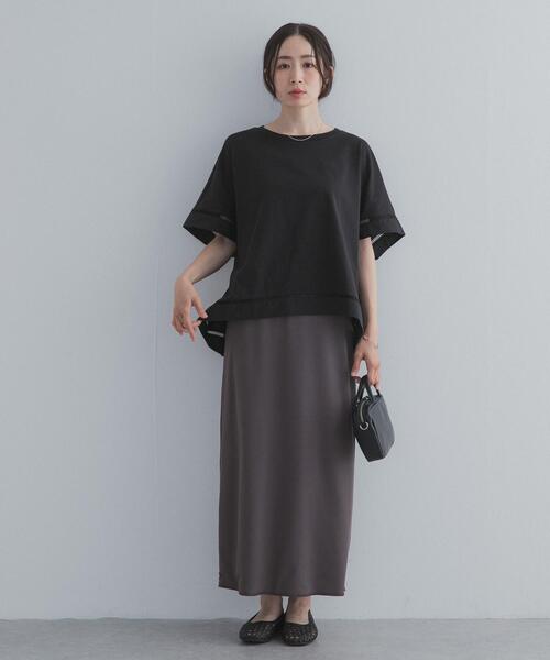URBAN RESEARCH DOORS(アーバンリサーチドアーズ)の「ハシゴレースドッキングプルオーバー(Tシャツ/カットソー・レディース・ブラック/キャメル・FREE)」の19枚目の写真