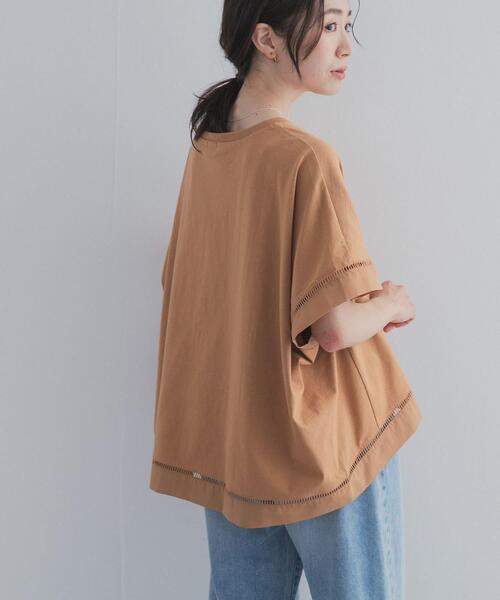 URBAN RESEARCH DOORS(アーバンリサーチドアーズ)の「ハシゴレースドッキングプルオーバー(Tシャツ/カットソー・レディース・ブラック/キャメル・FREE)」の22枚目の写真