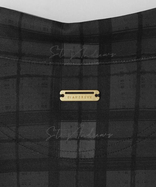 St ANDREWS(セントアンドリュース)の「【St ANDREWS】チェックプリント半袖シャツ (WOMENS)(ポロシャツ・レディース・グリーン/ホワイト/グレー・M/S/L)」の5枚目の写真