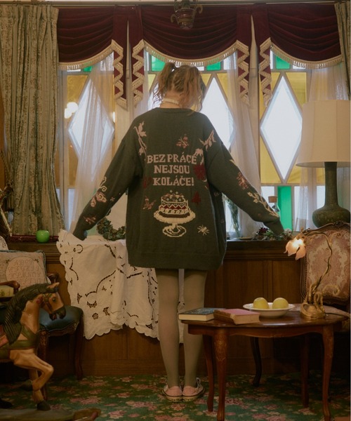 rurumu:(ルルムウ)の「rurumu:/ルルムウ/“rebelka” jacquard knit cardigan(カーディガン/ボレロ・レディース・ブラウン/グレー/アイボリー・F)」の14枚目の写真