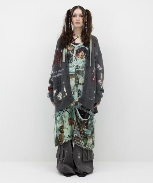rurumu:(ルルムウ)の「rurumu:/ルルムウ/“rebelka” jacquard knit cardigan(カーディガン/ボレロ・レディース・ブラウン/グレー/アイボリー・F)」の18枚目の写真