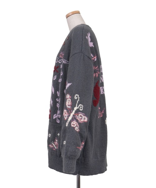 rurumu:(ルルムウ)の「rurumu:/ルルムウ/“rebelka” jacquard knit cardigan(カーディガン/ボレロ・レディース・ブラウン/グレー/アイボリー・F)」の21枚目の写真