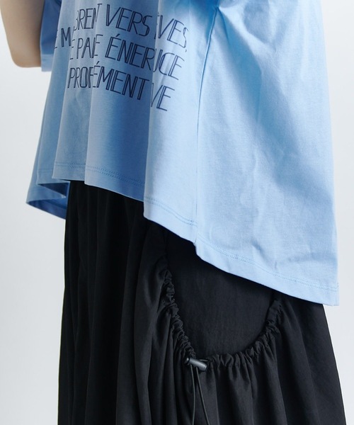 Lui's(ルイス)の「クロップドプリントTシャツ(Tシャツ/カットソー・レディース・ブルー/ブラック/オフホワイト・FREE)」の17枚目の写真