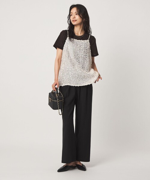 green label relaxing（グリーンレーベルリラクシング）の「シアーフロッキー Tシャツ（Tシャツ/カットソー・レディース・グレー/ブラック/ダークブラウン/ライラック・FREE）」の12枚目の写真