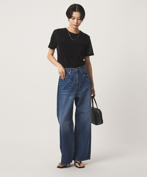 green label relaxing（グリーンレーベルリラクシング）の「シアーフロッキー Tシャツ（Tシャツ/カットソー・レディース・グレー/ブラック/ダークブラウン/ライラック・FREE）」の21枚目の写真