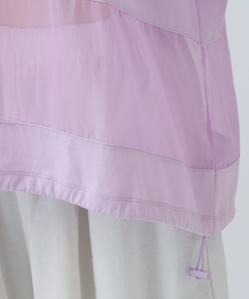 LEPSIM(レプシィム)の「ポイントシアー使いプルオーバーSS 841038(Tシャツ/カットソー・レディース・ブラック/ライトパープル/オフホワイト・FREE)」の19枚目の写真
