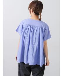 Samansa Mos2 | 【接触冷感】バックスカラップレースTシャツ(Tシャツ/カットソー)