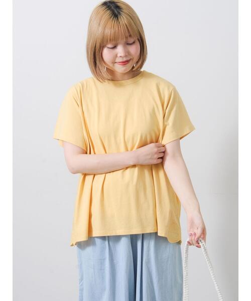 Samansa Mos2(サマンサ モスモス)の「【接触冷感】バックスカラップレースTシャツ(Tシャツ/カットソー・レディース・ブルー/イエロー/ブラック/オフホワイト・F)」の19枚目の写真