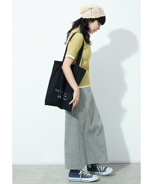 Fashion Letter(ファッションレター)の「フェイクレイヤード バイカラーヘンリー半袖プルオーバー(Tシャツ/カットソー・レディース・モカ/ブラック/グレイッシュベージュ/イエロー/アイボリー・M)」の21枚目の写真