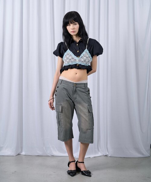 Six M(シックスエム)の「【SixM 】Lingerie bra(シャツ/ブラウス・レディース・サックスブルー/オフホワイト/ブラック・FREE)」の5枚目の写真