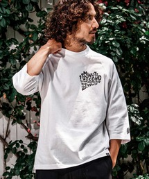 1minute 1second（ワンミニットワンセカンド）の「mt10591-metal & pave heart print half sleeve T-shirt ラグランTシャツ(1M26A300)（Tシャツ/カットソー）」