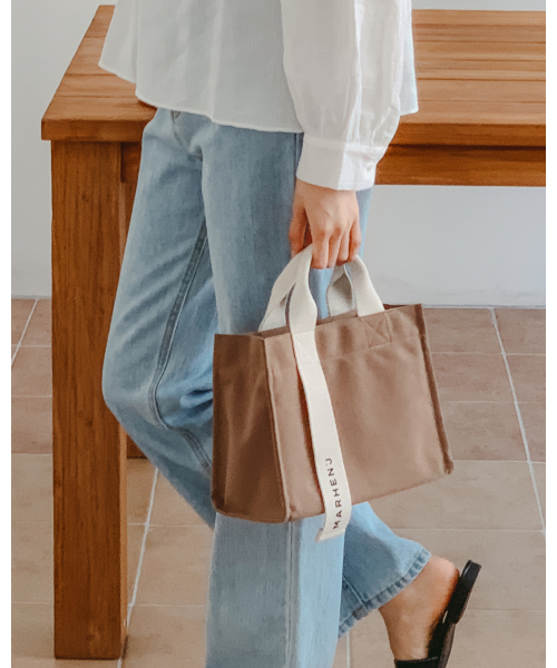 MARHEN.J（マルヘンジェイ）の「リコミニ コンフォート(RICO MINI COMFORT) キャンバス トートバッグ（トートバッグ・レディース・ブラック/アイボリー/ベージュ/レッド/ピンク・FREE）」の7枚目の写真