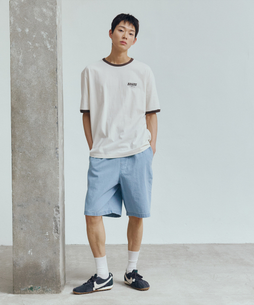 MINDBRIDGE（マインドブリッジ）の「[ON]グラフィックオーバーサイズリンガー半袖Tシャツ - 2カラー（Tシャツ/カットソー・メンズ・ライトグレー/アイボリー・100/110/95/105）」の8枚目の写真