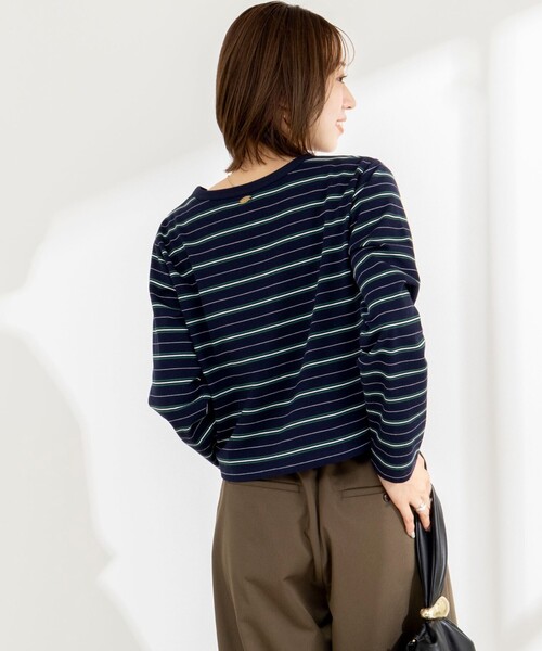 NOLLEY’S(ノーリーズ)の「マルチボーダークロップドカーディガン(カーディガン/ボレロ・レディース・ブルー系その他7/ブルー系その他3・38)」の4枚目の写真
