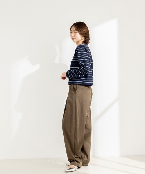 NOLLEY’S(ノーリーズ)の「マルチボーダークロップドカーディガン(カーディガン/ボレロ・レディース・ブルー系その他7/ブルー系その他3・38)」の7枚目の写真