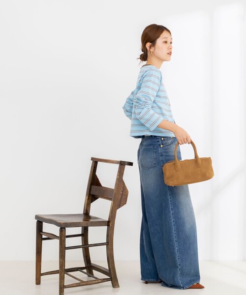 NOLLEY’S(ノーリーズ)の「マルチボーダークロップドカーディガン(カーディガン/ボレロ・レディース・ブルー系その他7/ブルー系その他3・38)」の13枚目の写真