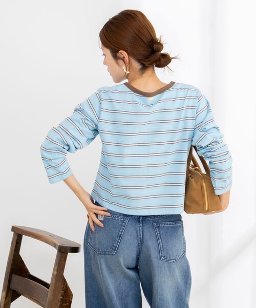 NOLLEY’S(ノーリーズ)の「マルチボーダークロップドカーディガン(カーディガン/ボレロ・レディース・ブルー系その他7/ブルー系その他3・38)」の18枚目の写真