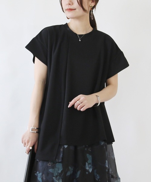 and it_（アンドイット）の「イレギュラーヘムトップス（Tシャツ/カットソー・レディース・アイボリー/ブラック/チャコール・FREE）」の11枚目の写真