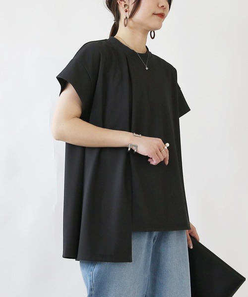 and it_（アンドイット）の「イレギュラーヘムトップス（Tシャツ/カットソー・レディース・アイボリー/ブラック/チャコール・FREE）」の15枚目の写真