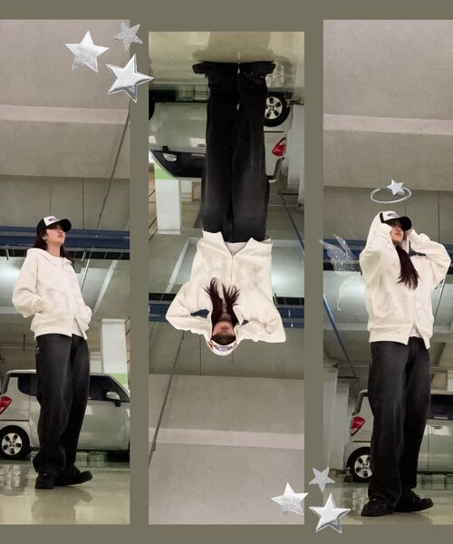 41PRAY（サイルプレイ）の「Graphic Zip Up Hoodie / Ivory（パーカー・レディース・ホワイト・OS）」の8枚目の写真