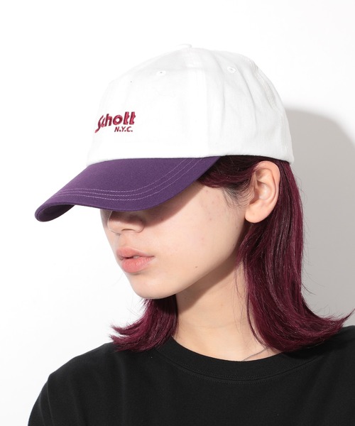 schott（ショット）の「【SCHOTT】ロゴバイカラーキャップ SC017（キャップ・メンズ・ホワイト・FREE）」の5枚目の写真