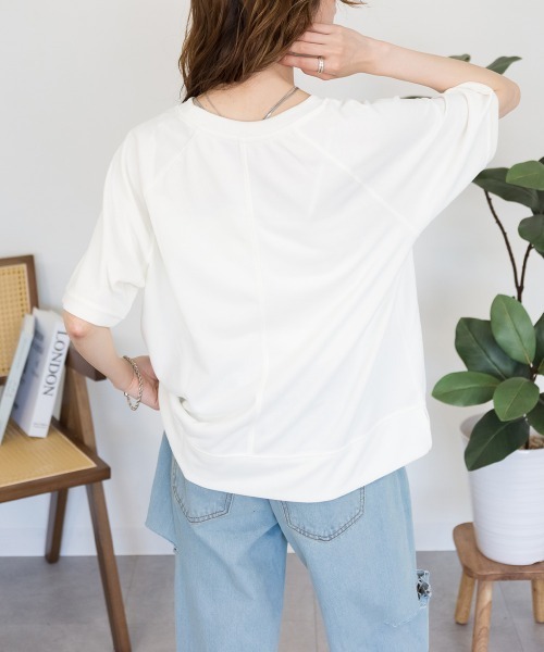 RCD(アールシーディー)の「【汗をかいてもすぐ乾く♪】速乾メッシュプリントプルオーバー(Tシャツ/カットソー・レディース・アイボリー/ダークブルー/グリーン系/ネイビー・M/L)」の18枚目の写真