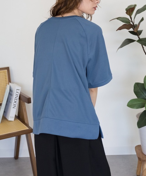 RCD(アールシーディー)の「【汗をかいてもすぐ乾く♪】速乾メッシュプリントプルオーバー(Tシャツ/カットソー・レディース・アイボリー/ダークブルー/グリーン系/ネイビー・M/L)」の21枚目の写真