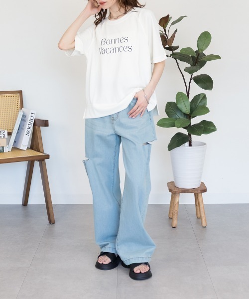 RCD(アールシーディー)の「【汗をかいてもすぐ乾く♪】速乾メッシュプリントプルオーバー(Tシャツ/カットソー・レディース・アイボリー/ダークブルー/グリーン系/ネイビー・M/L)」の22枚目の写真