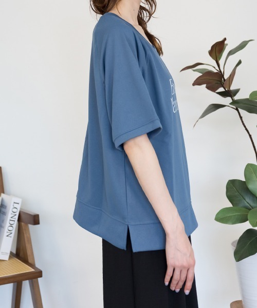 RCD(アールシーディー)の「【汗をかいてもすぐ乾く♪】速乾メッシュプリントプルオーバー(Tシャツ/カットソー・レディース・アイボリー/ダークブルー/グリーン系/ネイビー・M/L)」の6枚目の写真