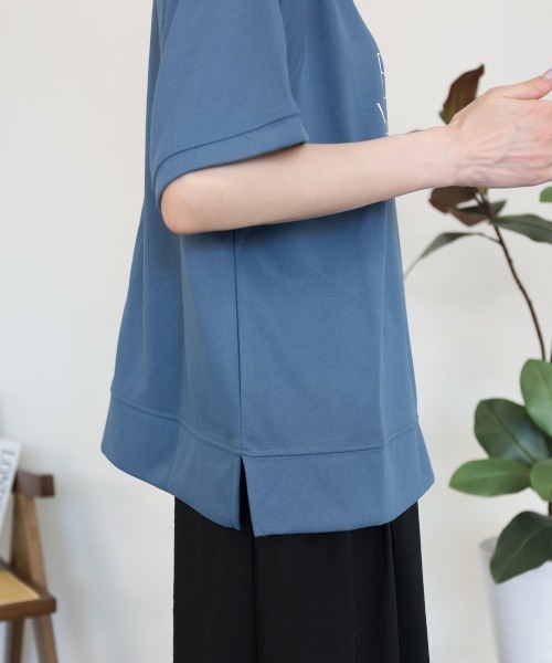 RCD(アールシーディー)の「【汗をかいてもすぐ乾く♪】速乾メッシュプリントプルオーバー(Tシャツ/カットソー・レディース・アイボリー/ダークブルー/グリーン系/ネイビー・M/L)」の10枚目の写真