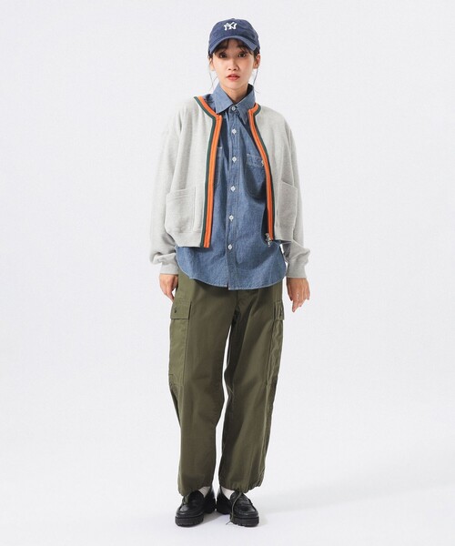 BEAMS BOY(ビームスボーイ)の「スリートーン スウェット カーディガン(カーディガン/ボレロ・レディース・グレー/グリーン/ネイビー・2/1)」の4枚目の写真