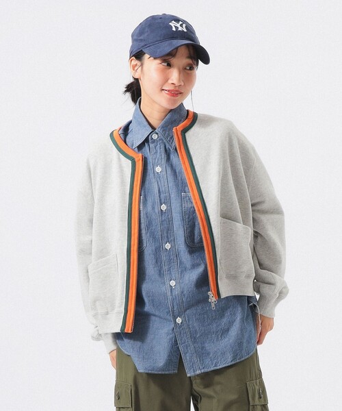 BEAMS BOY(ビームスボーイ)の「スリートーン スウェット カーディガン(カーディガン/ボレロ・レディース・グレー/グリーン/ネイビー・2/1)」の7枚目の写真