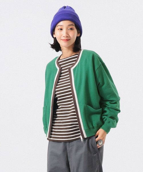 BEAMS BOY(ビームスボーイ)の「スリートーン スウェット カーディガン(カーディガン/ボレロ・レディース・グレー/グリーン/ネイビー・2/1)」の17枚目の写真