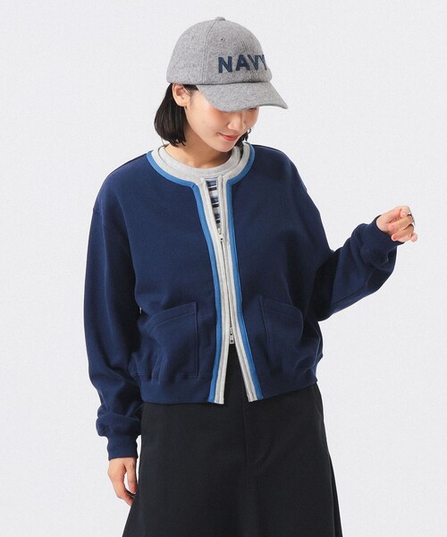 BEAMS BOY(ビームスボーイ)の「スリートーン スウェット カーディガン(カーディガン/ボレロ・レディース・グレー/グリーン/ネイビー・2/1)」の21枚目の写真