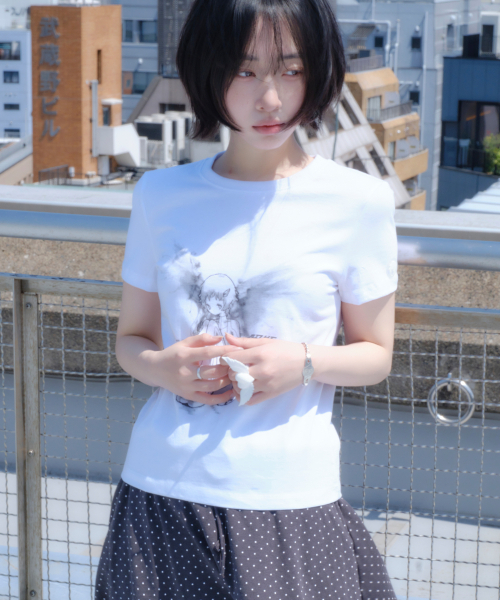 MIUKI(ミユキ)の「MIEL Basic Tee (White / Slim)(Tシャツ/カットソー・レディース・その他・1/2)」の2枚目の写真