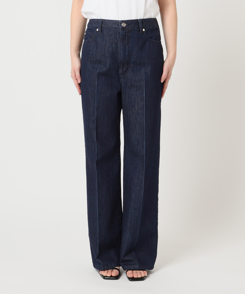 U by SPICK&SPAN(ユーバイスピックアンドスパン)の「《 / 追加 2》ハイライズストレートデニム(デニムパンツ・レディース・ネイビー・38/36)」の13枚目の写真