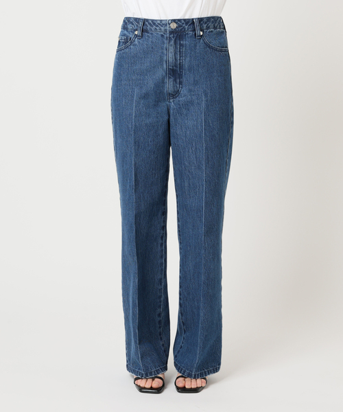 U by SPICK&SPAN(ユーバイスピックアンドスパン)の「《 / 追加 2》ハイライズストレートデニム(デニムパンツ・レディース・ネイビー・38/36)」の7枚目の写真