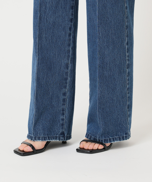 U by SPICK&SPAN(ユーバイスピックアンドスパン)の「《 / 追加 2》ハイライズストレートデニム(デニムパンツ・レディース・ネイビー・38/36)」の10枚目の写真