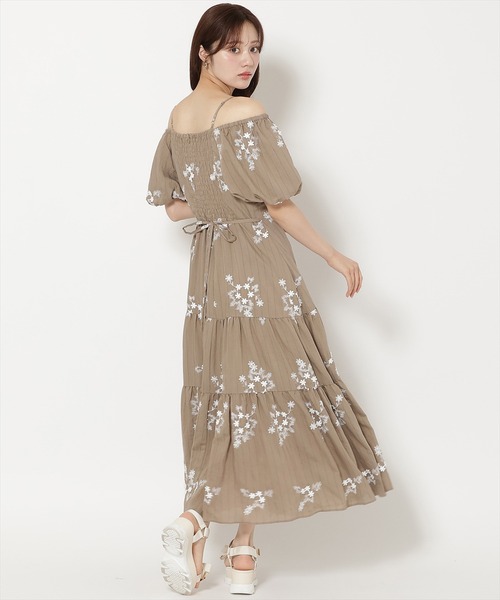 WILLSELECTION（ウィルセレクション）の「刺繍ストライプワンピース（ワンピース・レディース・ホワイト系その他/ブラウン系その他・FREE）」の20枚目の写真